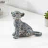4Pcs/Set Simulation Leopard Family Model PVC Snow Leopard Figurine Realistic Miniature Wildlife Animal