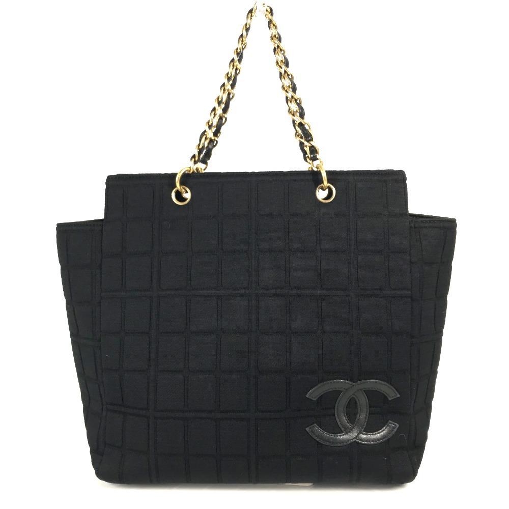 CHANEL CC CC Mark chocolate bar Tote Bag Shoulder Double Chain Bag Shoulder Bag