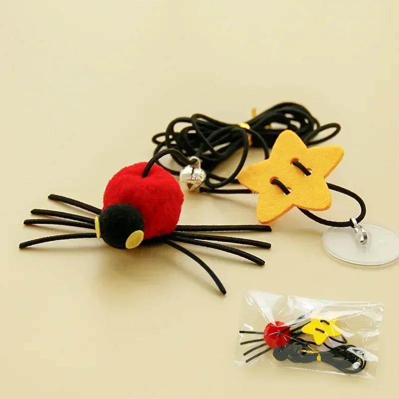 Cat Toy Hanging Door To Pet Relieve Depression Swinging Hanging Elastic Rope Feather Playing StickBall Spider Toys