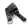 Hollow Punk Women'S Belt Double Pin Buckle Double Air Eye Belt Women'S Decorative Jeans Belt