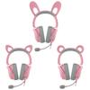 Razer Kraken Kitty V2 Pro Quartz Pink Interchangeable Wired Gaming Headset with Cat/Bear/Rabbit Ear Design 4 Razer Chroma RGB Zones Detachable Razer H