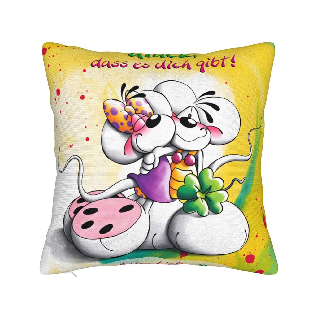 Comic Cartoons Diddl Pillow Case Soft Pillow Cover For Living Room Sofa Novelty Pillowcases