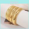 Modisches Armband-Set aus Legierung mit mehreren Lagen und geometrischem Design für eine trendige Sommer-Accessoire-Kollektion