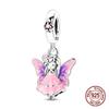 copper Spring Delicate Butterfly Fairy Pendant Charm Compatible With Authentic Charm Bracelets Women Do It Yourself Jewellery Gift