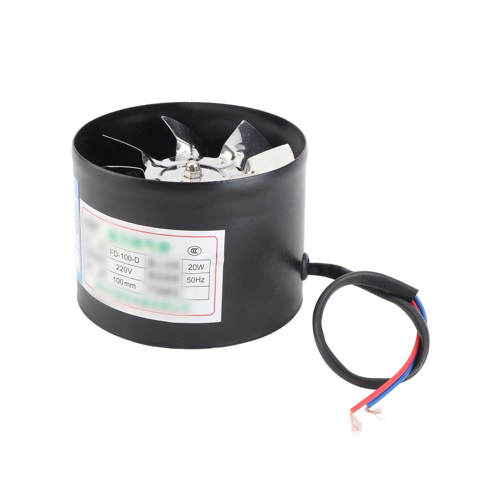 

Круглый канальный вентилятор-бустер Вытяжной вентилятор для вентиляции с низким уровнем шума для кухонь ванных комнат ресторанов супермаркетов 4 Inch чёрный