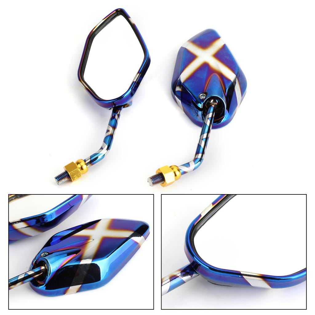 Rückspiegel Seitenspiegel 10mm M10 für Motorrad Roller Cruiser Chopper Sportbike