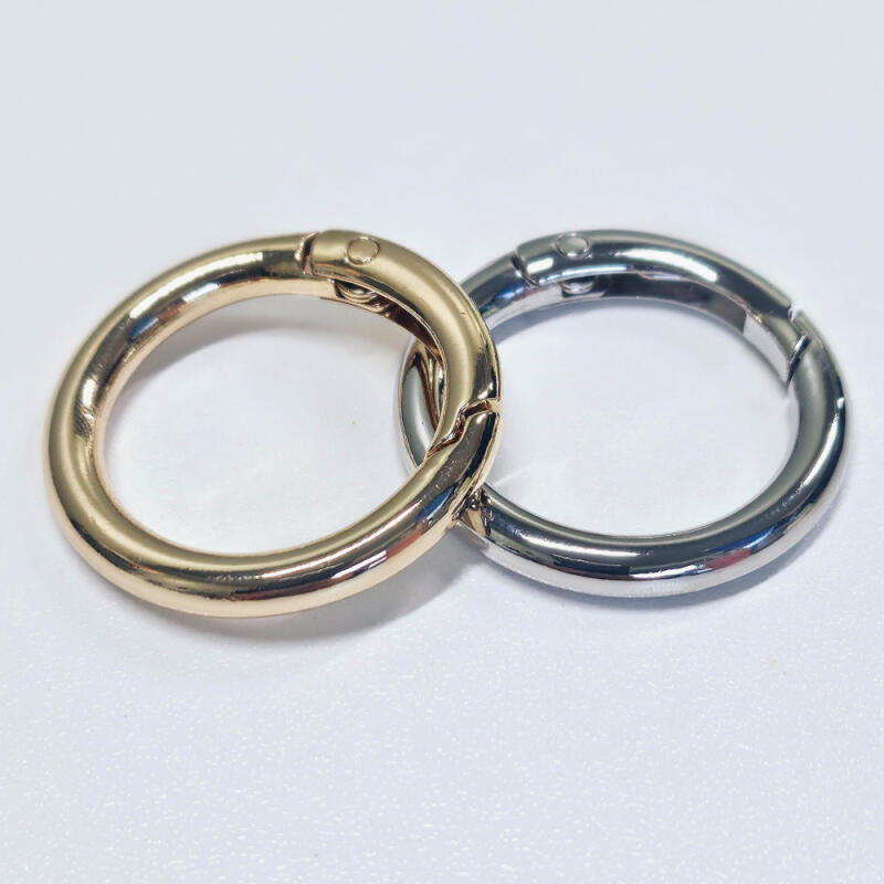 One-touch open type O-ring open key ring O-ring hook key ring accessories Silver