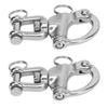 2PCS Snap Shackle 316 Stainless Steel Quick Release High Strength Universal for Sailboat Rigging 87mm