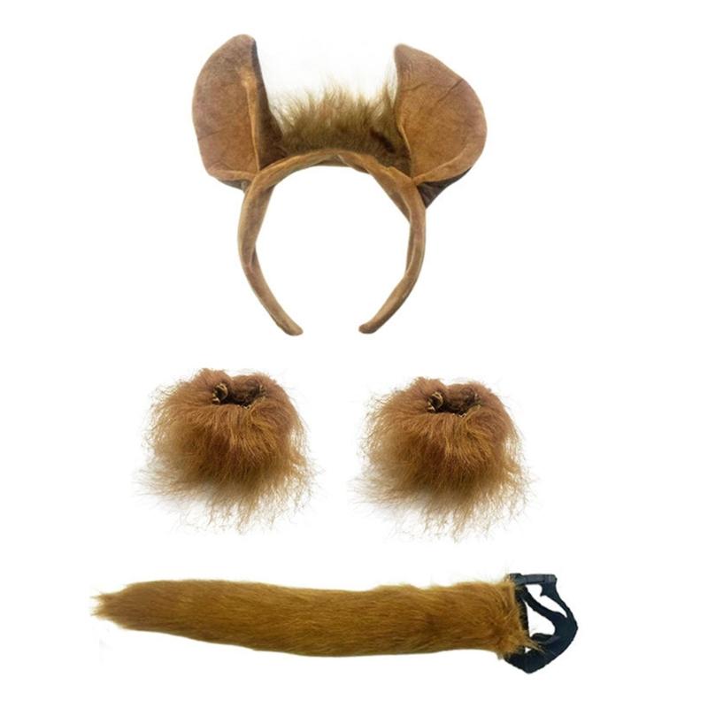 

3Pcs Horse Role Play Costume Set For Halloween Parties And Cosplay Event Practical Polyester Fabric Role Play Outfit
