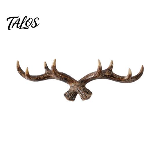 Wall Decor Hanger Vintage Deer Antler Hook, Farmhouse Rustic Mounted Heavy Multi-hook Coat Rack Duty Decorative for Coats Keys Bags Hats Towels