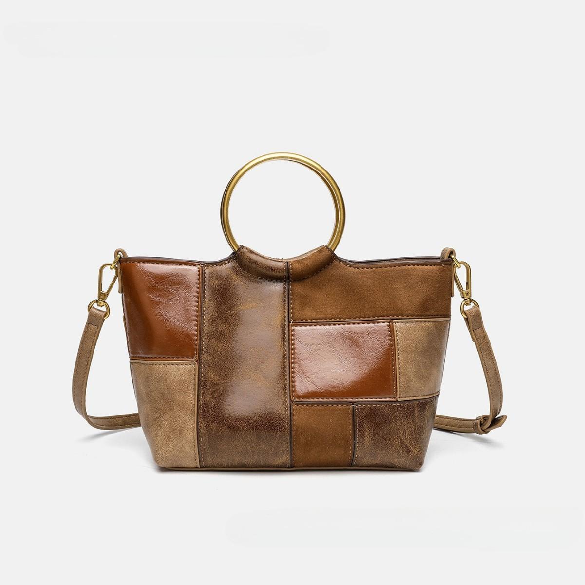 

Luxury Design Retro Splicing Shoulder Bag Woman Bags Underarm Tote Hangbag Commute Crossbody Handbags