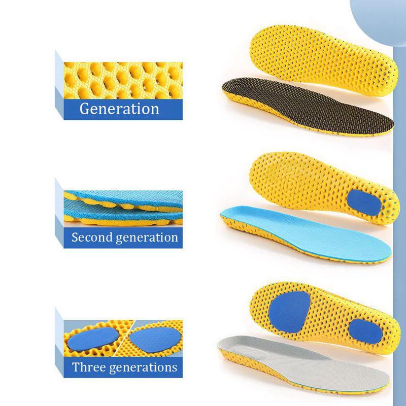 1Pair Shoes Insoles Honeycomb Breathable Shock absorbing Insole for Feet Arch Support Orthopedic Shoe Sole Non Slip Shoe Pads