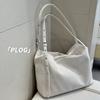 Ladies' Lazy Style Denim Tote Bag Canvas Simple Large Capacity Versatile Diagonal Cross Casual Commuting Buckle Shoulder Bag