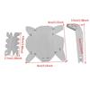 3 pcs 60°-160° Measuring Range Drill Bit Angle Gauge Set Includes PU Leather Case Stainless Steel Angle Measuring Gage