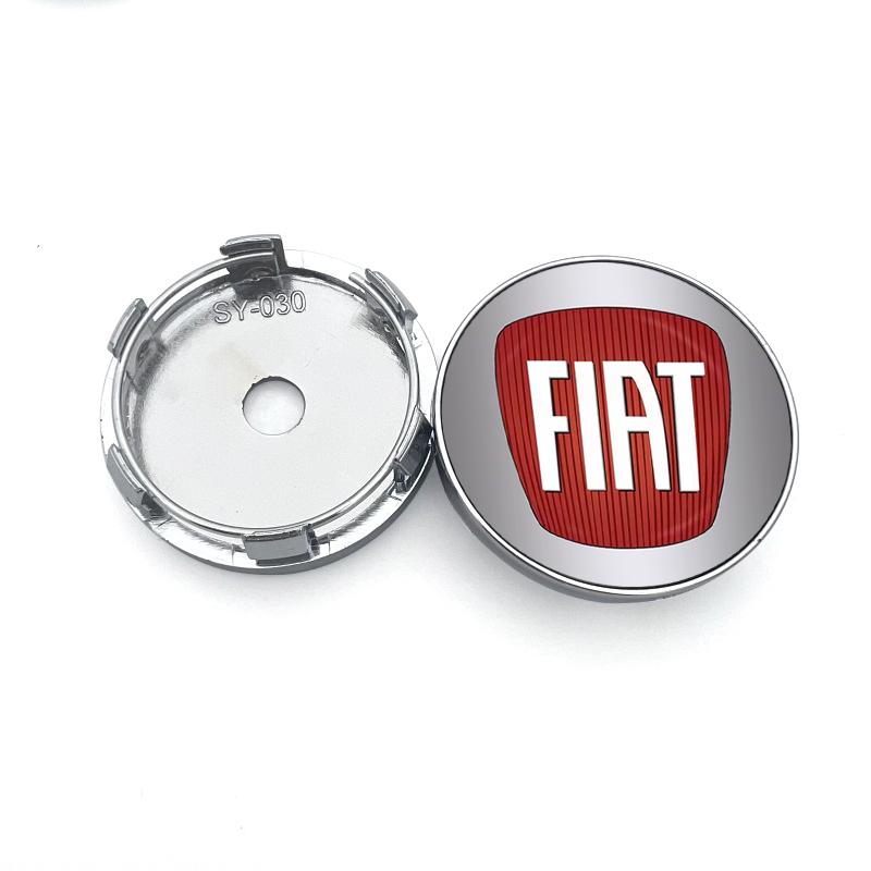 4Pcs 60mm Badge Emblem Car Wheel Center Cap Logo Hub Cover for Fiat Abbas 500 500L 500X 124 Aegea MobiPanda Tipo Sedici Centoventi Fiorino Qubo Toro