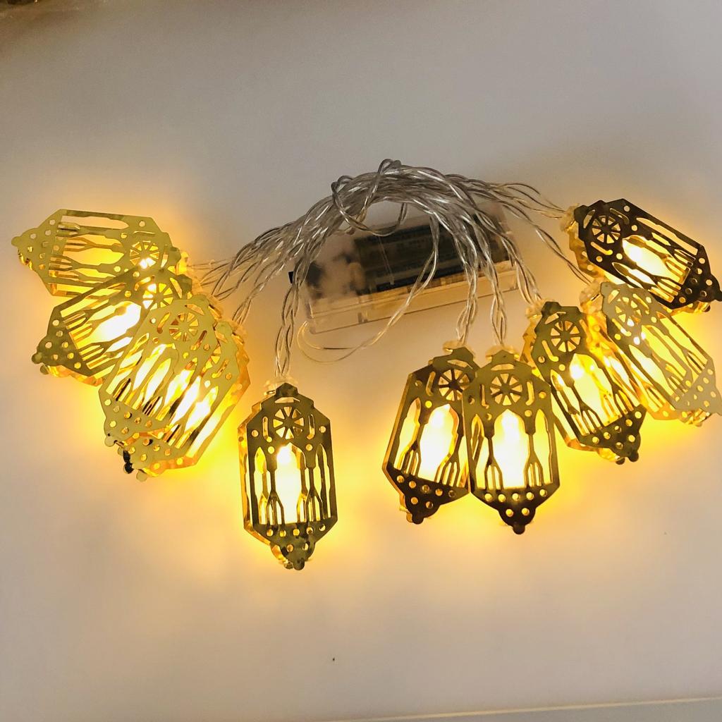 Moon Star Led String Lights EID Mubarak Ramadan Kareem Decoration For Home Islam Muslim Event Party Supplies Eid Al-Fitr Decor