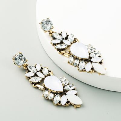 1 paio di orecchini a cerchio per donna, splendidi orecchini con strass, orecchini pendenti etnici, gioielli etnici per donna