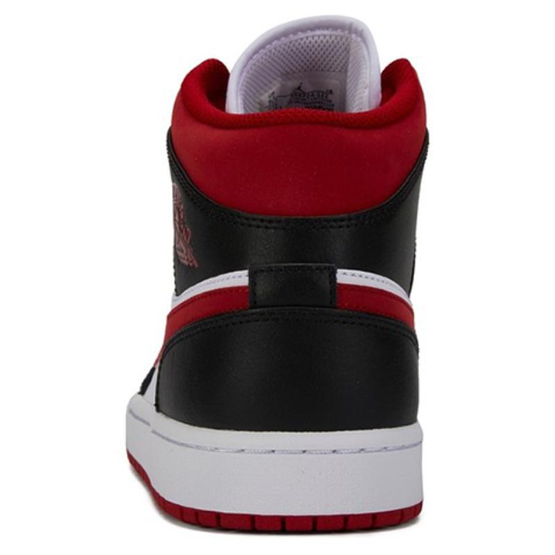 Air Jordan 1 Mid 'Black White Gym Red' Jordan 554724-122