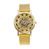 Men Hollow Round Dial Watch Vintage Casual Formal Dress Watch Quartz Movement Wristwatch Fashion Jewelry Accessories