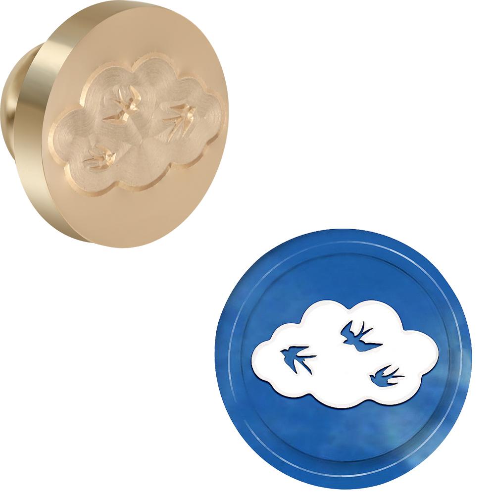 Weather theme Wax Seal Stamp Head Lightning Rain Clouds Removable Sealing Brass Stamp Head Olny for Creative Gift Envelopes