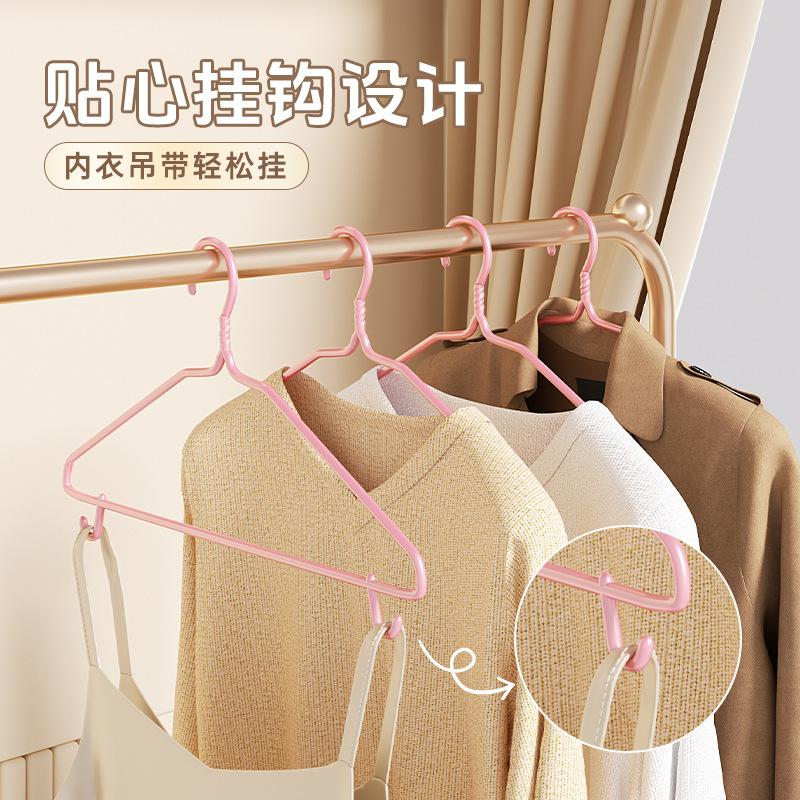 10Pcs Plastic Suit Coat Hangers Heavy Duty Clothes Hangers Shirt Jacket Hanger with Round Notches for Dress Closet Hangers