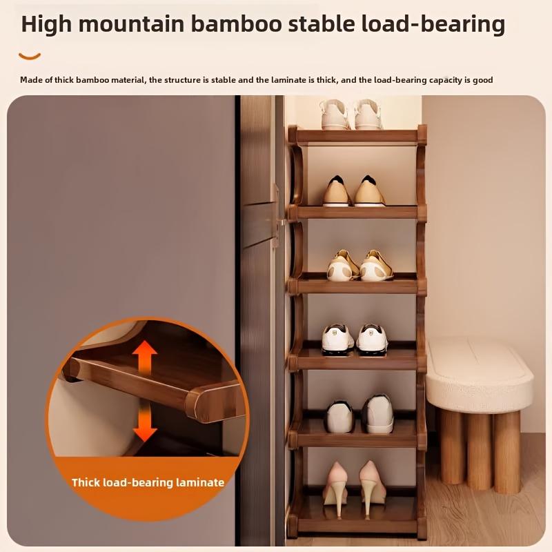 Stackable Wooden Shoe Rack Entrance, Closet, Hallway, Multifunctional Front Door Shoe Rack, Shoe Storage Rack