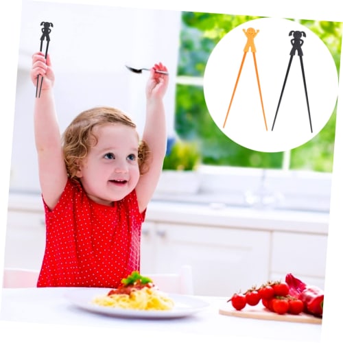 Mikinona 4-Pair Beginner's Cartoon Design Training Chopsticks Set for Kids, Smooth Material for Babies, Helps Children Gain Independence and Enjoys a