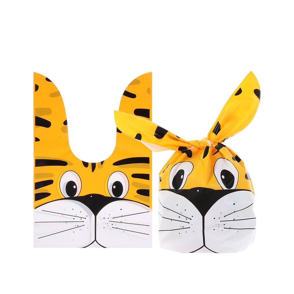 10PCS Snack Decoration Storage Pocket Bunny Ear Biscuit Package Rabbit Cookie Bags Easter Rabbit Candy Bag