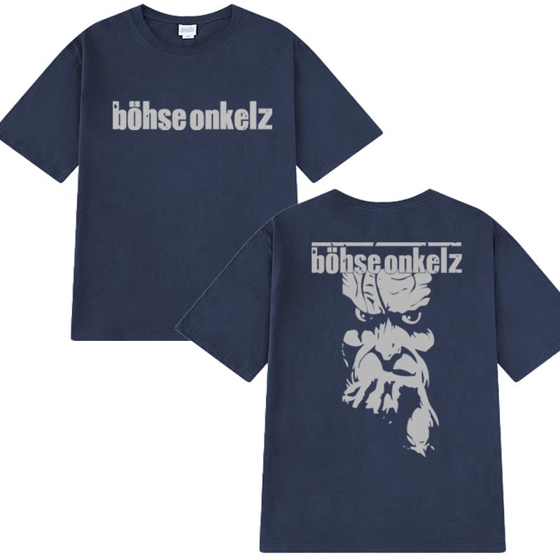 2026 Hot Sale Rock Band Böhse Onkelz Double Sided Print Short Sleeve T-shirts Men Women Vintage Hip Hop Streetwear Unisex Cotton T Shirt Top