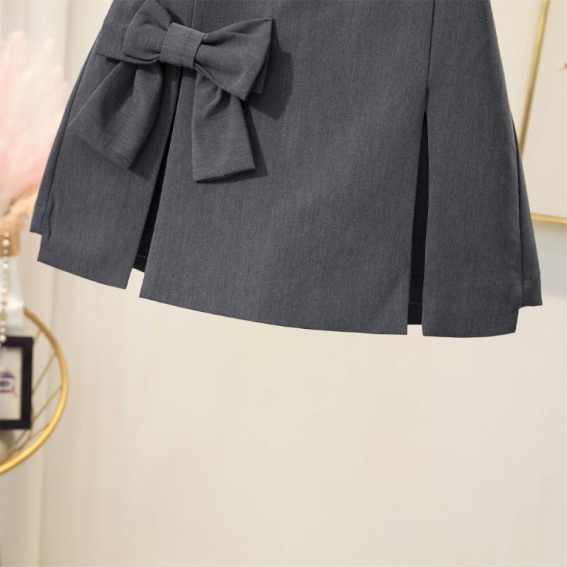 Bogen Unregelmäßige Mini Röcke Frauen Sommer Hohe Taille Schlank Schlitzte A-linie Rock Shorts Süße Mädchen Casual Alle-spiel Schwarz grau