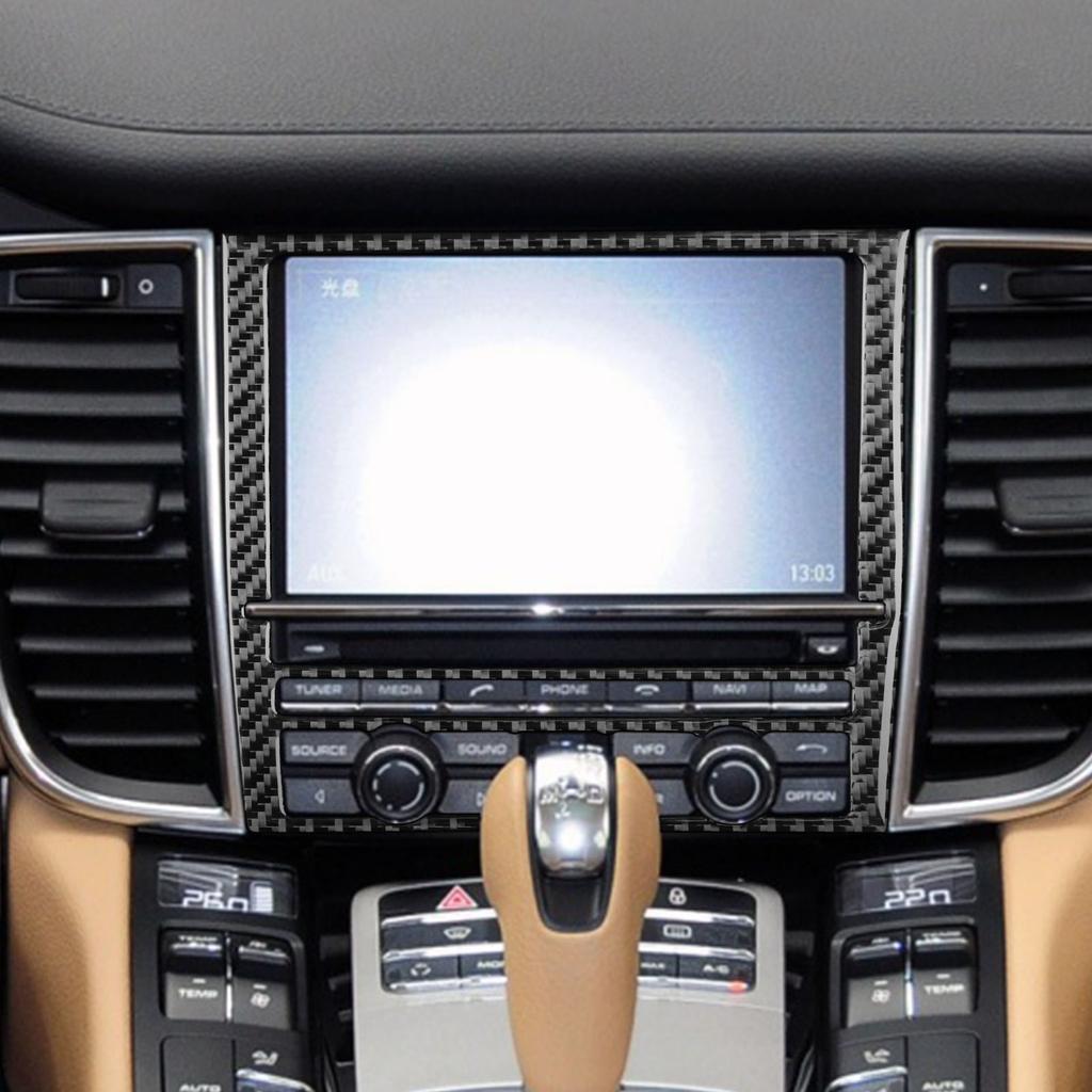 For Porsche Panamera 2010-2016 Real Carbon Fiber Navigation Screen Decoration Panel Trim Cover Car Interior Accessories
