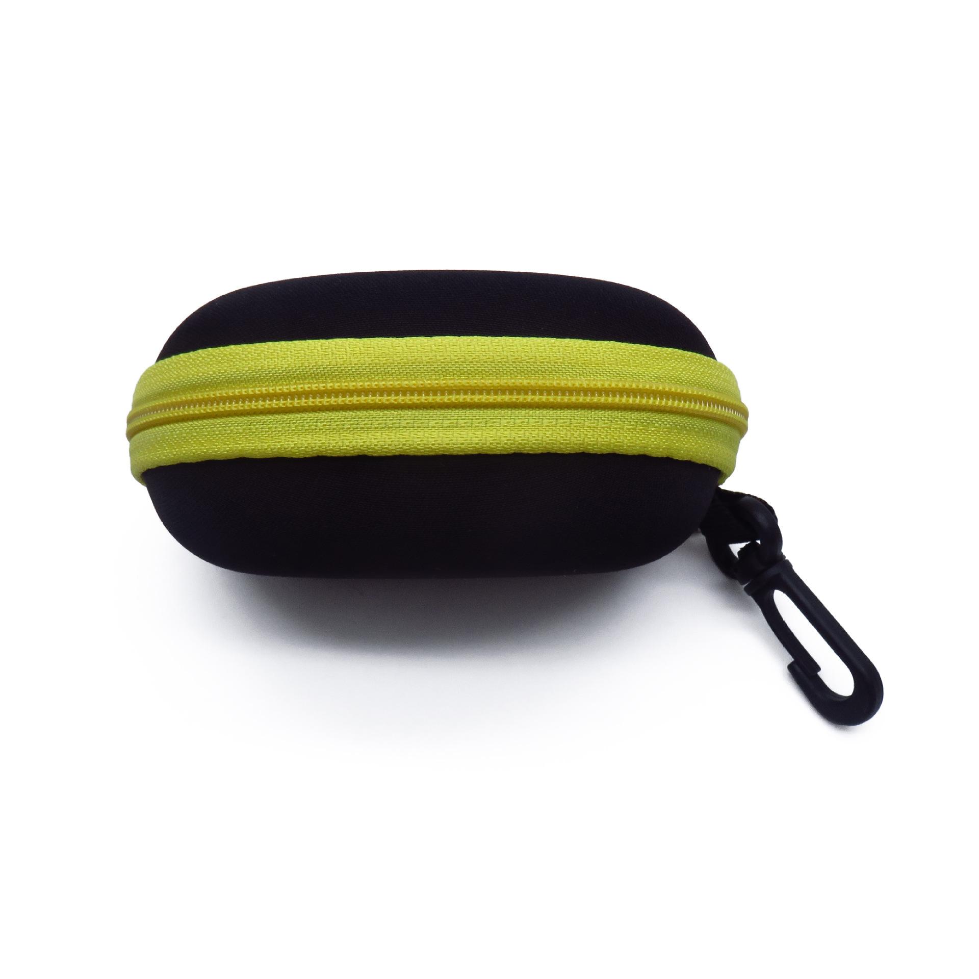 

1pc Pack EVA Hard Shell Sunglass Case, Portable Durable Protective Eyewear Pouch with Hook Design , Zipper Opening contact case