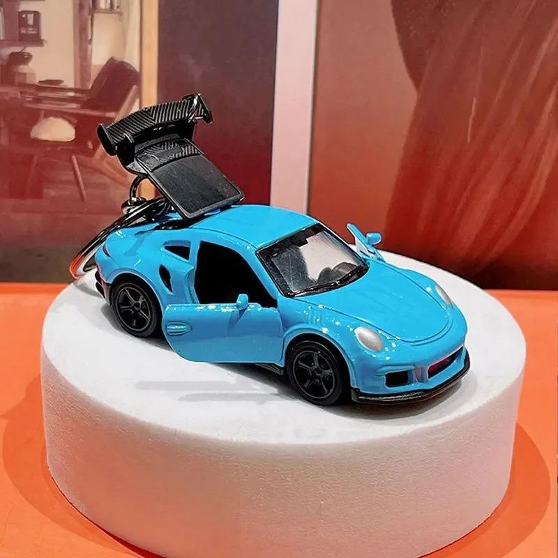 Fun Car Keyring Sports Car Keychain Accessories Roadster Key Chain Alloy Material Creative Ornaments Cartoon Schoolbag Pendant