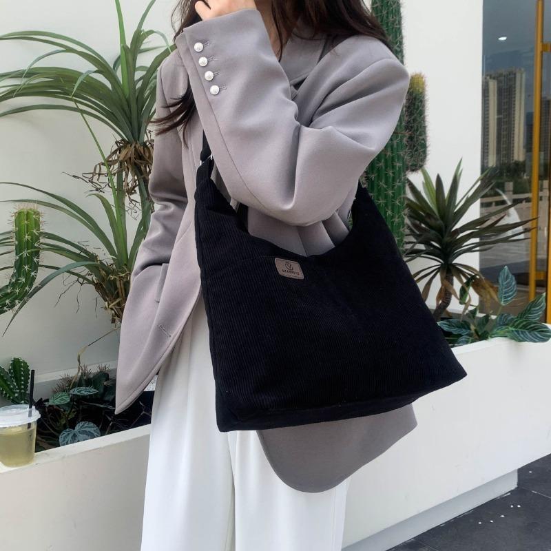 Women's Velvet Crossbody Bags Monochromatic Large Capacity Casual Shoulder Bags High Quality