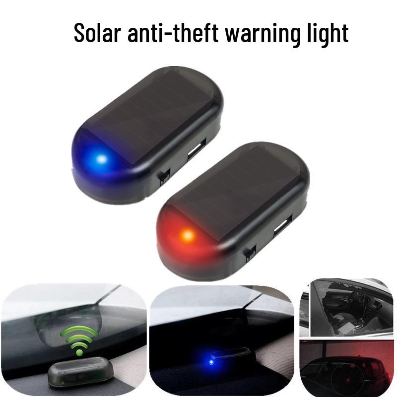 Car Solar Anti-Theft LED Warning Light - Simulated Interior Alarm Flashing Decoration