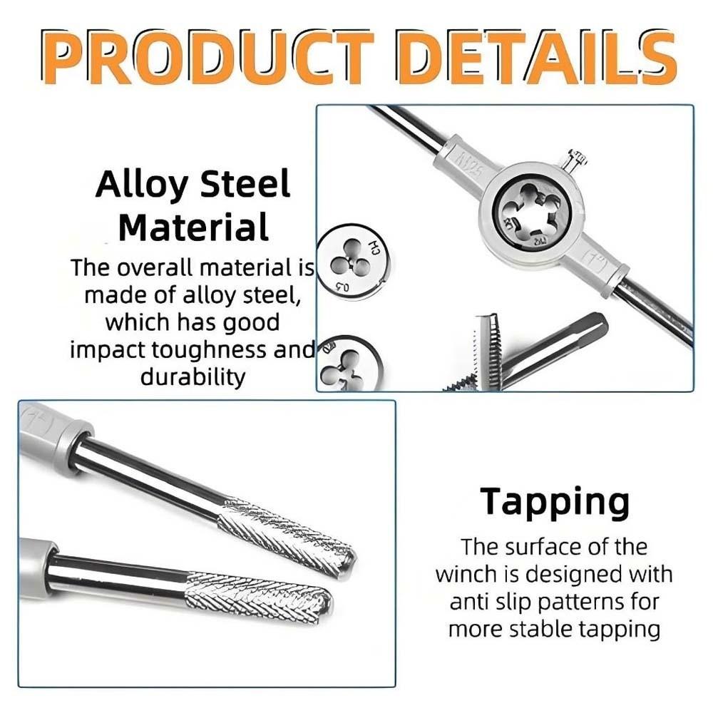 Multi-functional Tap and Die Set Adjustable Compact Screws Extractor Kit Repair Tools Powerful Claw Broken Screw Extractor