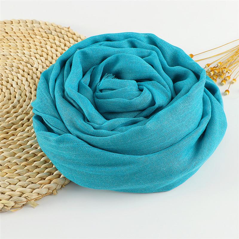 37 Color Plain Big Size Fringe Cotton Viscose Scarf Lady Warme Soft Shawls And Wraps Pashmina Stole Female Kerchief Muslim Hijab