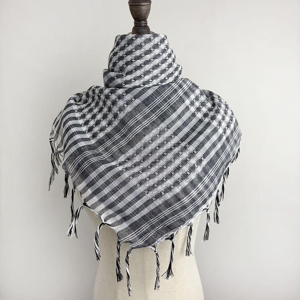 Bufanda con Borla Keffiyeh de Arafat Transfronteriza: Ropa Táctica para Desierto Ligera y Resistente al Viento/Arena