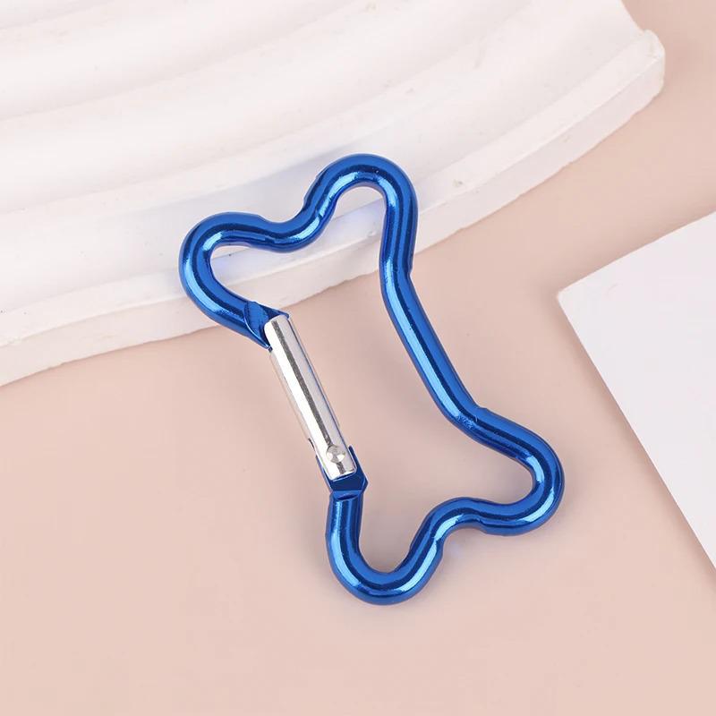 Colored Aluminum Bone-Shaped Carabiner Keychain - Dog Bone Gift Accessory