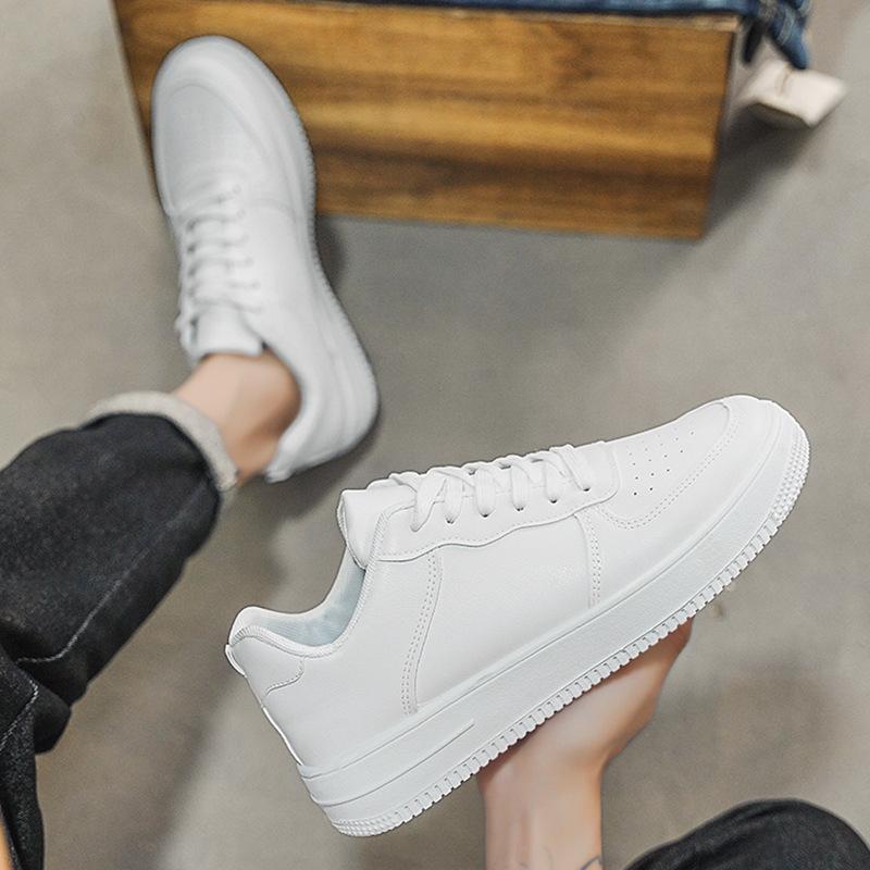 

Shoes men s 2025 summer new breathable men s shoes versatile fashion trend soft sole breathable sports little white shoes trendy shoes 39 белый