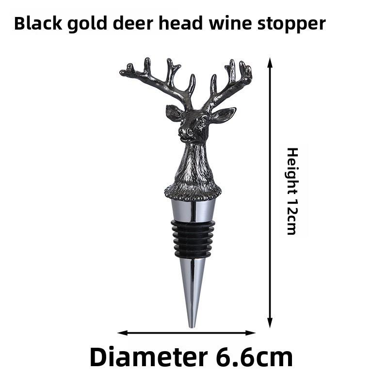 Deer Head Bottle Stopper Gold Seals Red Wine Sealer With Seal For Home Bar Decor