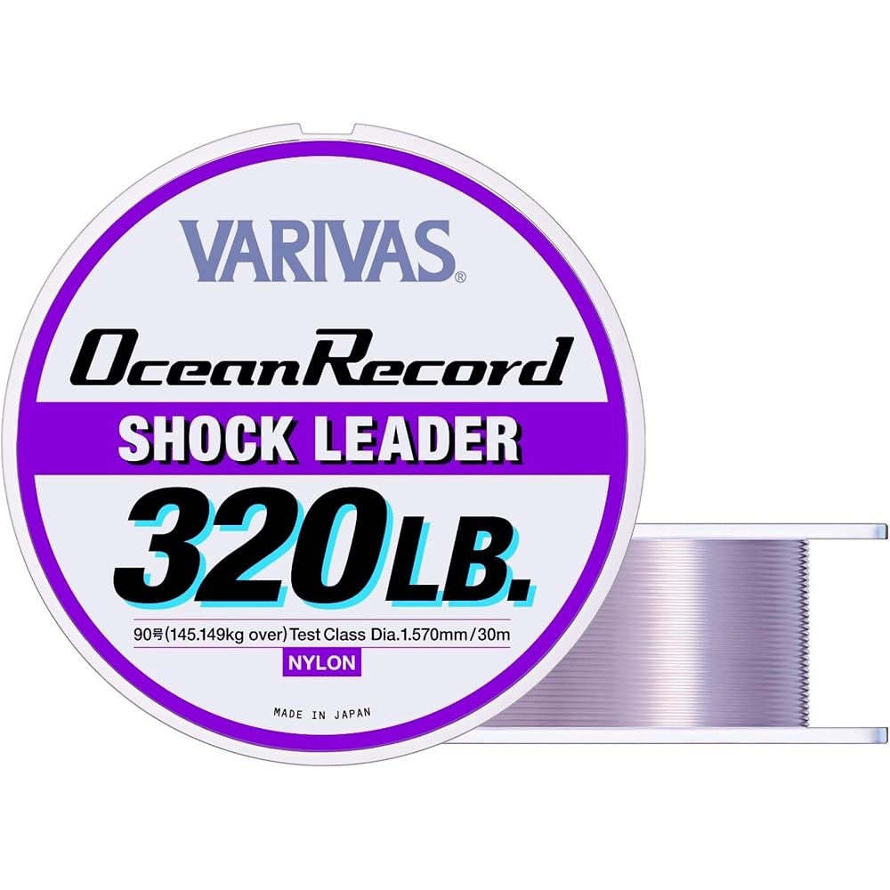 Morris Varivas Ocean Record Shock Leader Nylon 30m 90号 320lb Misty Purple Fishing Line