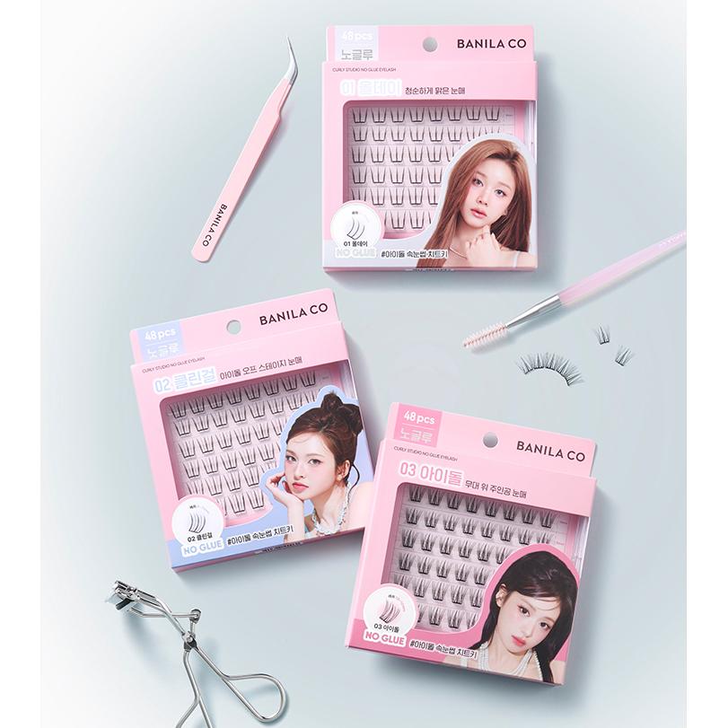 BANILA CO Curly Studio No Glue Eyelash 03 Idol – Self-Adhesive Volume Cluster False Lashes
