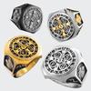 Katholisches Heiliger Benedikt Exorzismus Amulett Herren Ringe Edelstahl Damen Schmuck Vintage Punk Mode Accessoires Geschenk