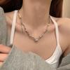Irregular Patchwork Pearl Necklace - Women's Cold Style Clavicle Chain, High-End Choker with Unique Design