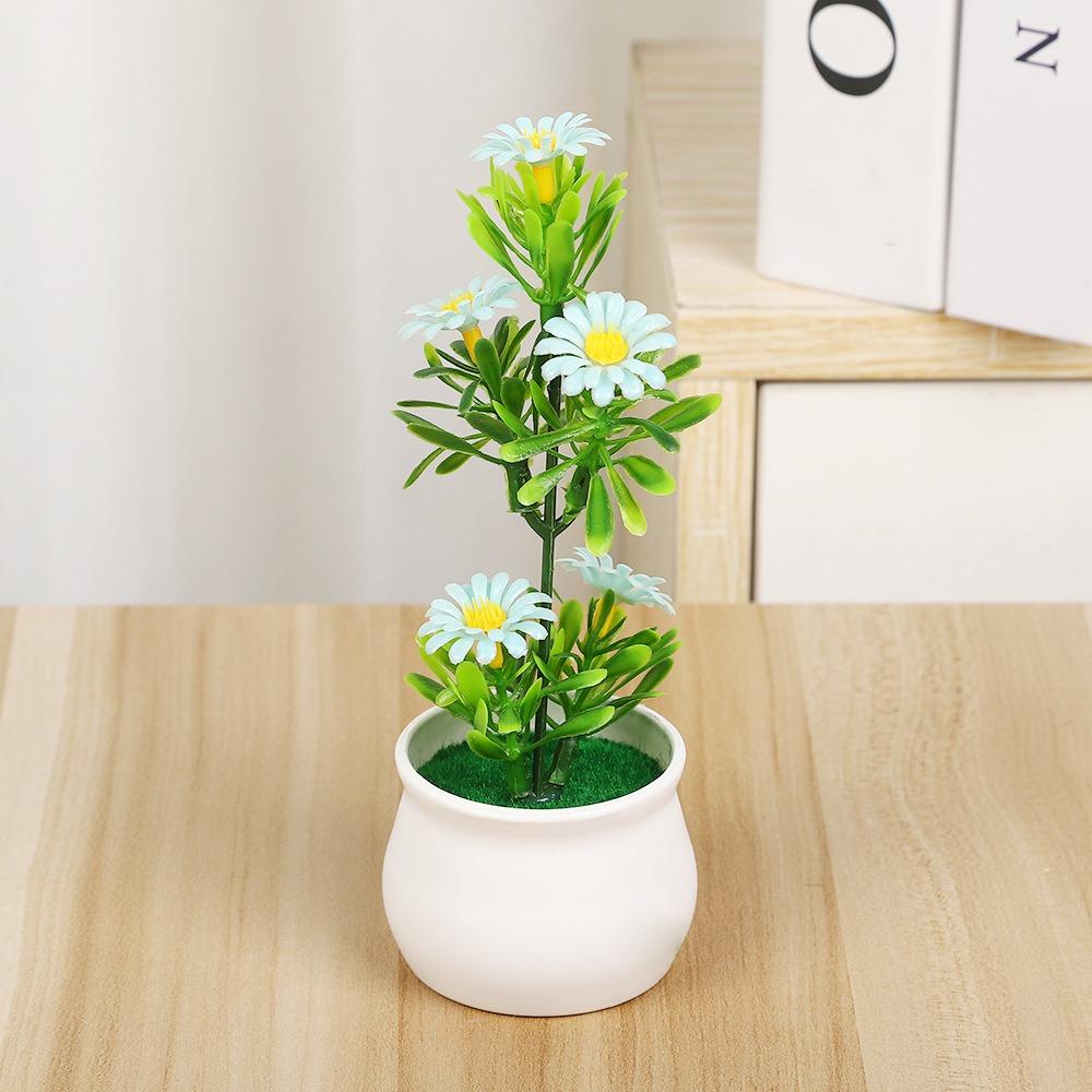 7*15cm Artificial Potted Plant Plastic Seven Star Sun Little Daisy New Simulated Tree Ornaments