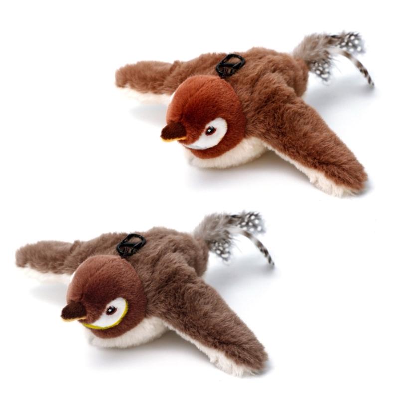 Electric Moving Cats Kickers Teaser Toy Realistic Plush Animal Interactive Toy X3UC