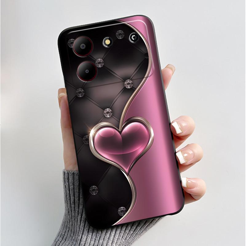 For ZTE Blade A54 Case Protective Soft Silicone Flower TPU Covers for ZTE BladeA54 4G Bumper For Blade A34 A 54 Phone Cases Bag
