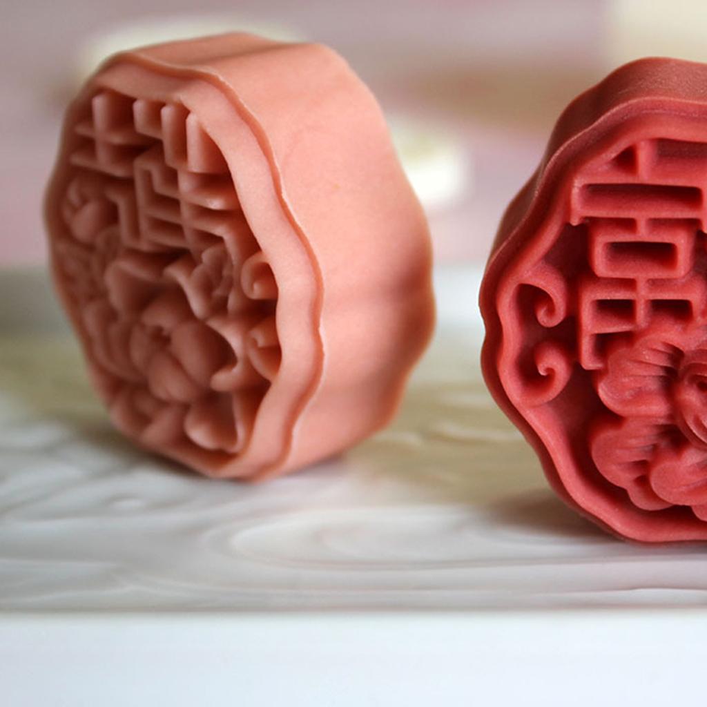 Flower Character MoonCake Molds MidAutumn Festival Mooncake Maker Cookie Stamps Hand Pressure Mooncake Bakings Tool