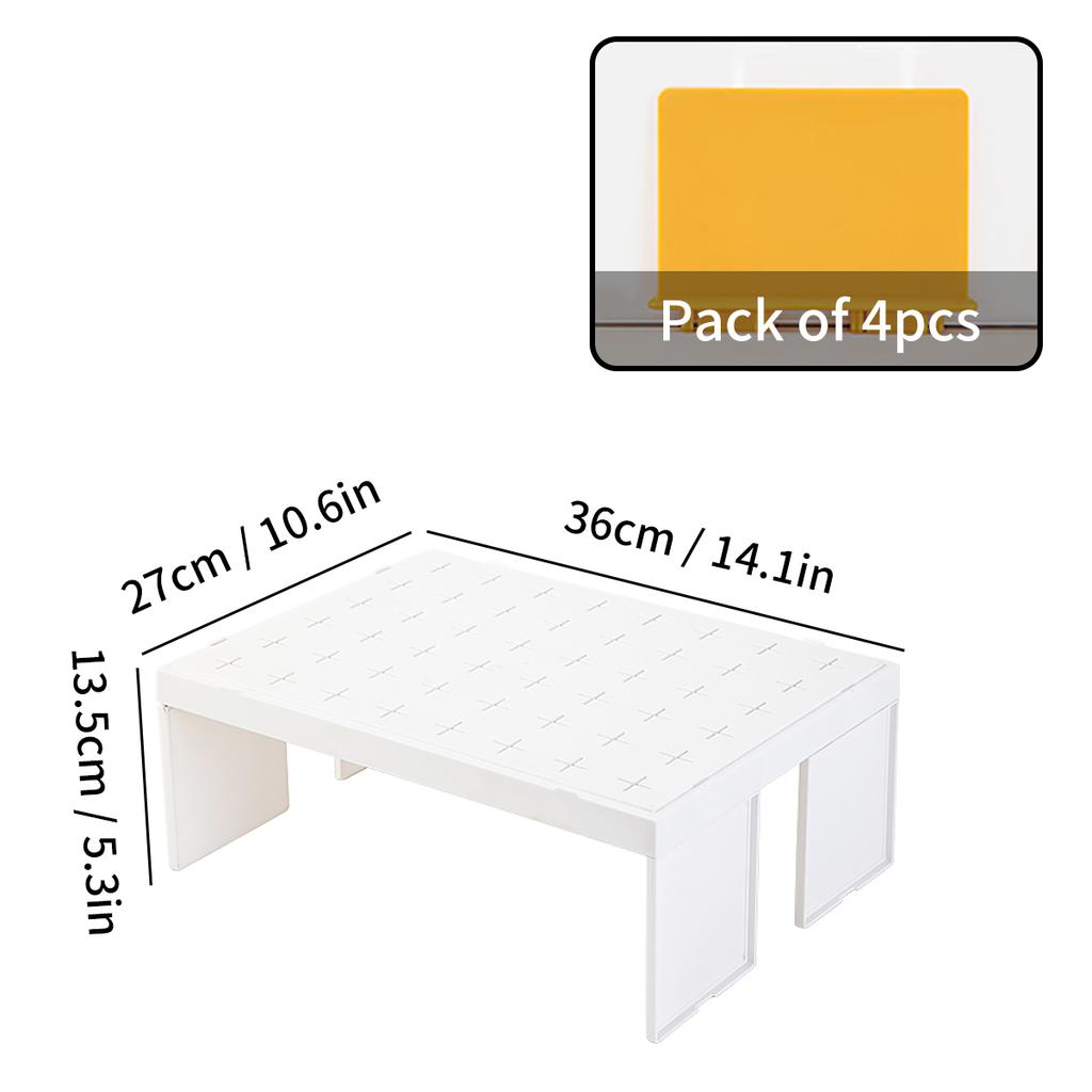 Plastic Storage Rack Refrigerator Layered Separator Shelves With Detachable Partition Kitchen Food Storage Basket